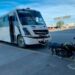 Motociclista resultó lesionado luego de ser embestido por camión de personal