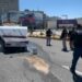 Sólo daños en choque sobre puente de Salvador Nava
