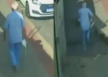 VIDEO: ¡Miedo desbloqueado! Hombre cae en socavón, mientras caminaba en banqueta