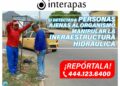 Detecta Interapas puntos de sabotaje en infraestructuras hidráulicas de la ciudad