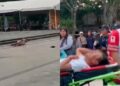 VIDEO: Hombre se prende fuego en plaza pública y luego exige ayuda en Oaxaca