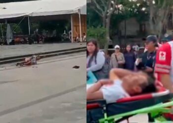 VIDEO: Hombre se prende fuego en plaza pública y luego exige ayuda en Oaxaca