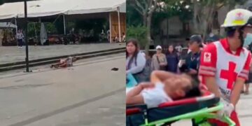 VIDEO: Hombre se prende fuego en plaza pública y luego exige ayuda en Oaxaca