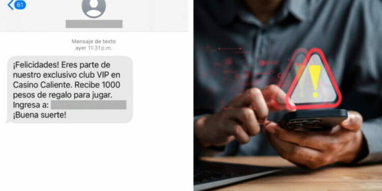 ¡Cuidado! SMS fraudulento utiliza nombre de Casino para dirigir a sitios web falsos