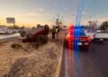 Reportan volcadura en la Carretera 57