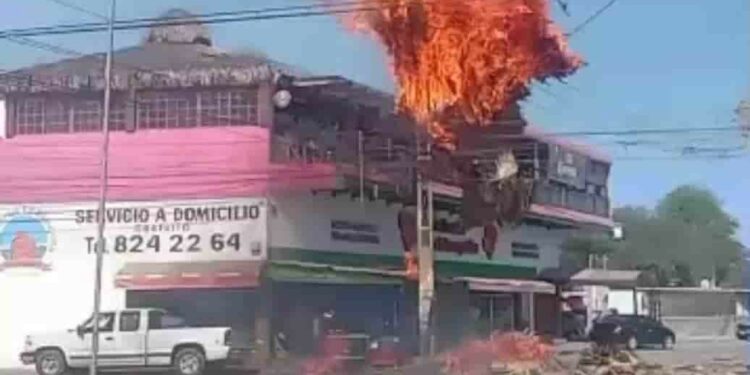 VIDEO: Incendio consume negocio en Villa de Pozos