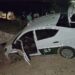 Conductor ebrio abandonó taxi al quedarse estancado en las vías