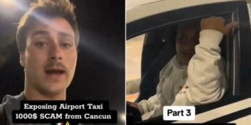 VIDEO: Taxista del aeropuerto de Cancún intentó cobrar 1000 dólares a turista canadiense