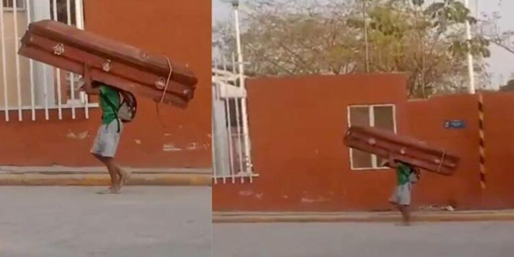 Sujeto entra a panteón y se roba un ataúd, en Morelos