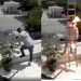VIDEO: Joven sufre descarga eléctrica y cae del techo de un negocio en Sinaloa