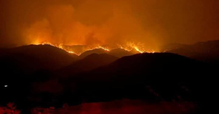 Pese a lluvias, incendio en la Sierra de Bagres aún sigue activo