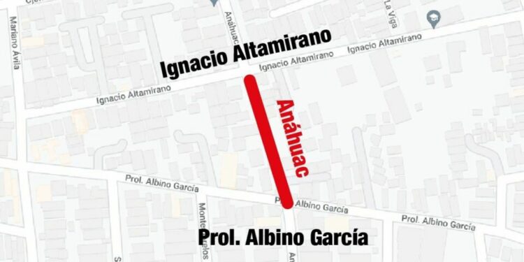 Por obras de rehabilitación será cerrada a la circulación la calle de Anáhuac