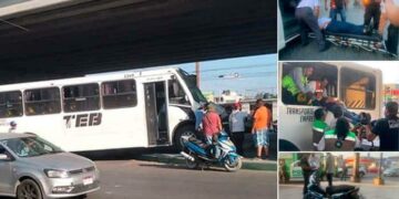 Camión de personal causa terrible accidente vial en la Carretera a Rioverde