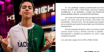 Kevin Moreno expresa sus condolencias tras tragedia en el antro ‘Rich’ de San Luis Potosí