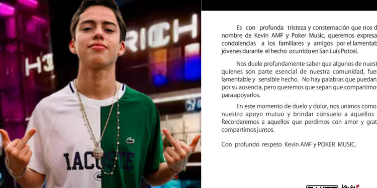 Kevin Moreno expresa sus condolencias tras tragedia en el antro ‘Rich’ de San Luis Potosí