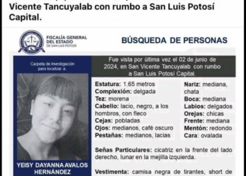 Universitaria desaparece tras visitar a su familia en la Huasteca