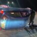 Abandonan vehículo tras choque y volcadura en Villa Magna