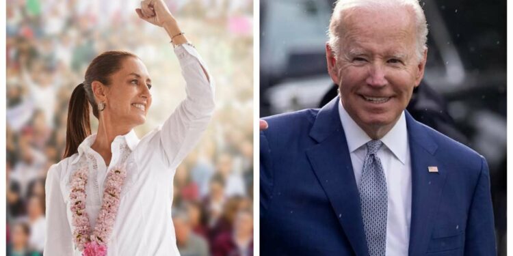 Joe Biden felicita a Claudia Sheinbaum por su triunfo; llama a trabajar “estrechamente”