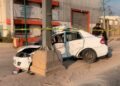 Muere conductor tras chocar con una base de concreto por la Carretera a Rioverde