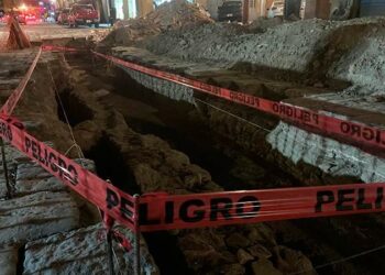 Por hallazgo de mercedario en la Calzada de Guadalupe detienen obras