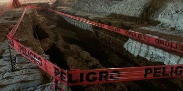 Por hallazgo de mercedario en la Calzada de Guadalupe detienen obras