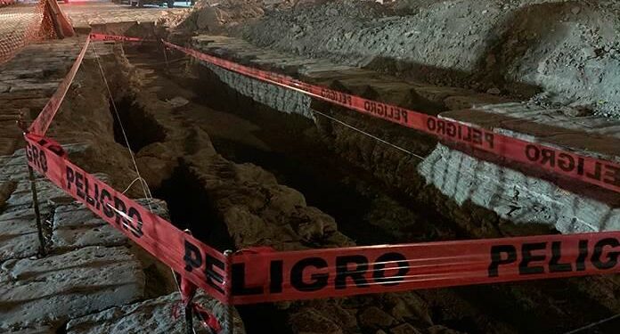 Por hallazgo de mercedario en la Calzada de Guadalupe detienen obras