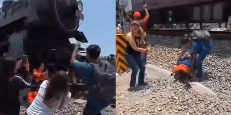 VIDEO: Fallece mujer al intentar tomarse una selfie cuando pasaba la locomotora «La Emperatriz» en Hidalgo
