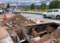 Se abre socavón en puente inaugurado hace meses en avenida Seminario