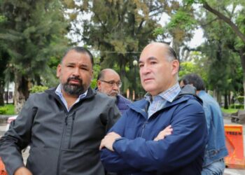 El Alcalde Enrique Galindo supervisa el avance de las obras en la Calzada de Guadalupe