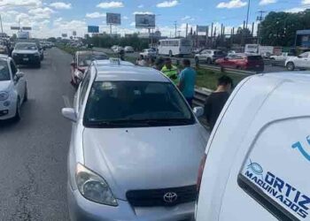 Carambola provocó gran caos en la Carretera a México