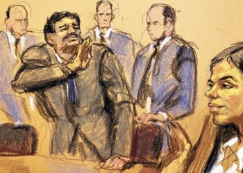 Cuando las hijas gemelas de Joaquín Guzmán Loera lo visitaron durante el proceso judicial en el que se discutió sobre narcóticos y armamento