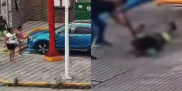 Hombre corta las manos a indigente fuera de un Oxxo con una pala