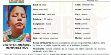 Se inicia búsqueda para localizar a niño de 8 años en San Luis Potosí