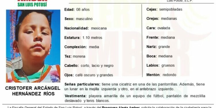 Se inicia búsqueda para localizar a niño de 8 años en San Luis Potosí