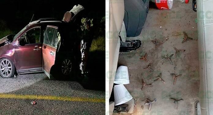 Encuentran vehículo accidentado de origen dudoso