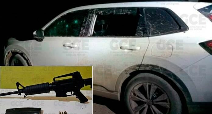 En Villa de Arista encuentran camioneta abandonada con arma larga y cartuchos