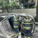 Así ocurrió el intenso choque entre un carro lujoso y una camioneta en las calles de Polanco