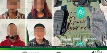 En Cedral detienen a personas con cuerno de chivo, ponchallantas y equipo táctico