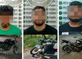 Detienen a 3 individuos por el delito de robo de vehículos