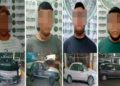 Cuatro individuos han sido detenidos debido a su presunta participación en un caso de robo de vehículo