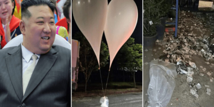 Corea del Norte vuelve a enviar globos con basura a Corea del Sur