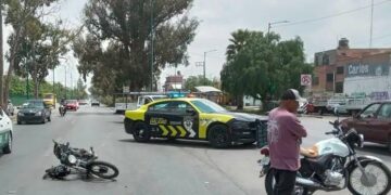 Motociclista resulta lesionado en un accidente sobre Industrial Aviación