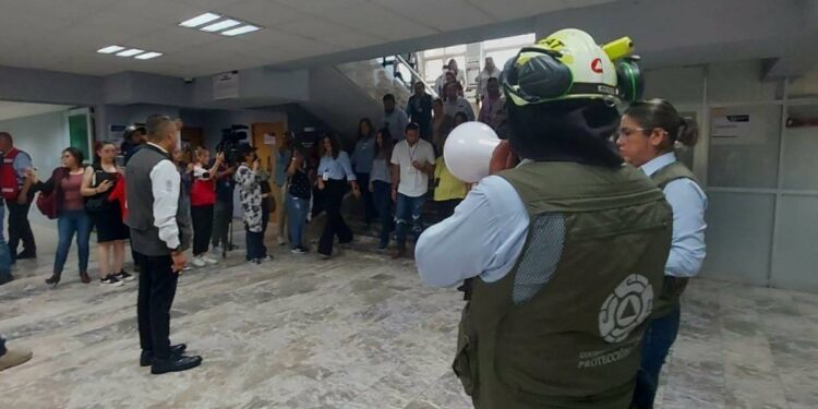 El simulacro nacional en SLP se llevó a cabo con éxito