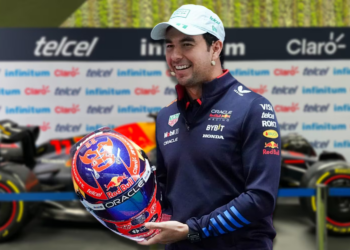 ‘Checo’ llevará este casco en el Gran Premio de México