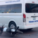 Un motociclista y un vehículo de transporte de personal colisionan en La Libertad