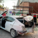 Un fuerte choque en Soledad ocasiona graves destrozos