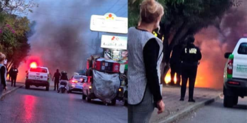 En El Polvorín, queman una motocicleta a ladrones