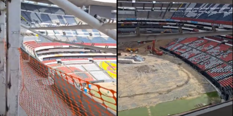 A ocho meses de su remodelación, la obra en el Estadio Azteca para la Copa Mundial 2026 continúa progresando
