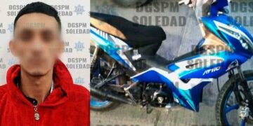 Individuo se accidentó en moto hurtada