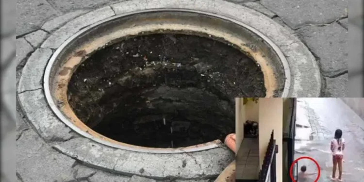 Video | niño murió al caer en una alcantarilla mientras jugaba en la lluvia